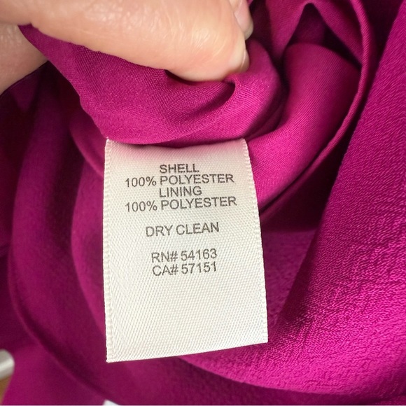 Eliza J Magenta Fuchasia Bell Sleeve Ruffle Dress Size 12 NEW - Picture 7 of 10